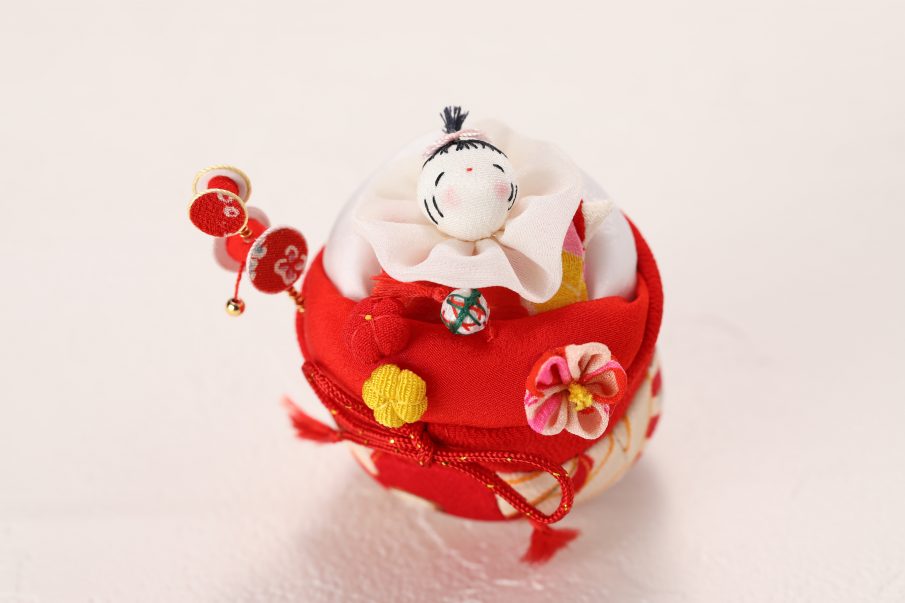 【一万円お値引き】ちりめん細工　傘福　秋童　中　② 一万円お値引き】ちりめん細工 傘福 秋童 中 ②